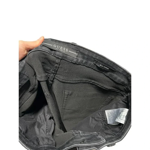 Guess Mens Slim Tapered Fit Distressed Jeans - Picture 5 of 7